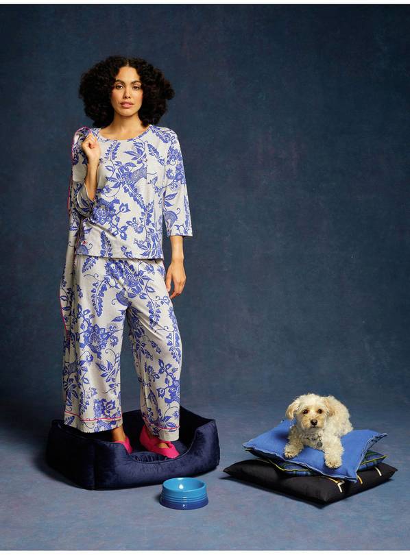 WHITE STUFF Trina Cropped Jersey Pyjama Bottom M